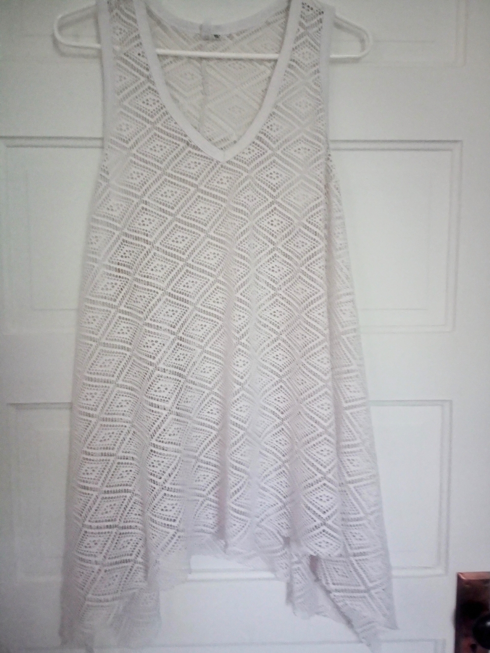 Dots White Swim Coverup